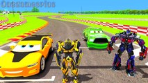 Disney cars Chick Hicks and Stark Transformers Optimus Prime & Bumblebee Childrens Songs and Rhymes