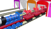 Learn Colors & Numbers for Children with Domestic Animals & Thomas Train - Kids Learning Video