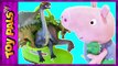 Peppa Pig Georges DINOSAUR BOOT SURPRISE with Toy Dinosaurs Videos for Kids