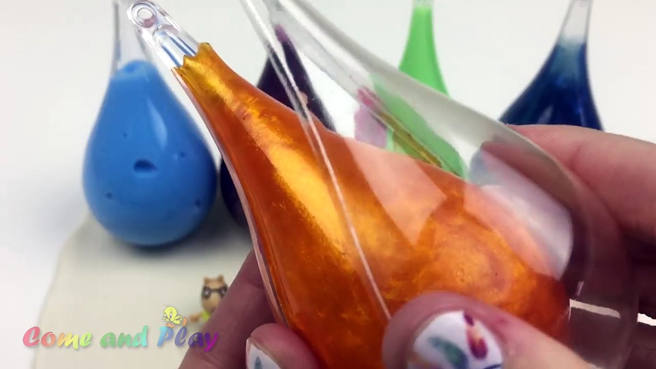 Pearl Clay Slime Water Drops Learn Colors and Surprise Toys Disney Finding Dory Frozen Peppa Pig