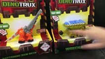 DinoTrux Toys - Armored Skya BREAKS her HEAD! Diecast Wrecka & Battering Ram Skya 다이노트럭 DinoTrux Toy