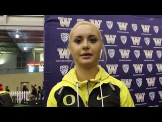 Brooke Feldmeier happy with her 600 season opener at the UW Indoor Preview