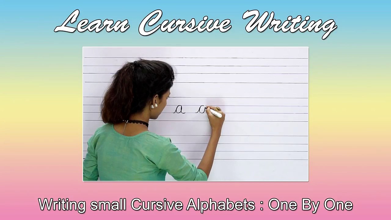 Cursive Writing For Beginners | Writing Small Cursive Alphabets One By One | Handwriting Price