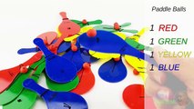 Learn Colors & Counting with Paddle Balls - Fun Learning Numbers Contest for Toddlers!