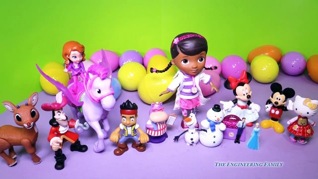 DISNEY 30 Candy Toy Surprise Eggs with Doc McStuffins Sofia the First Surprise Toys Video