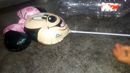 COMO HACER CENTRO DE MESA MINNIE MOUSE ROSA/CON BOTELLAS RECICLADAS