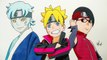Speed Drawing - How to Drawing Boruto Sarada and Mitsuki (Naruto: The Movie) [HD]
