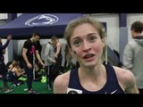 Tessa Barrett after breaking the Penn State 3k school record