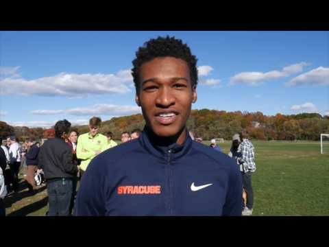 Justyn Knight after running away with NCAA Northeast region victory