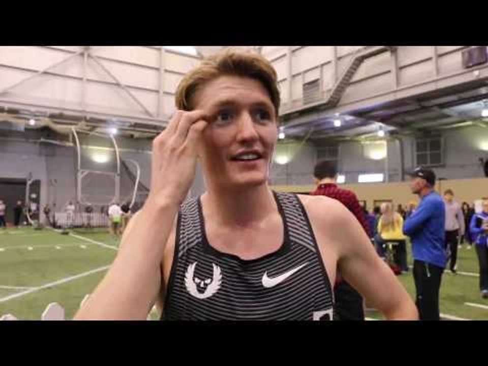 Eric Jenkins after a tough double at the UW Indoor Preview
