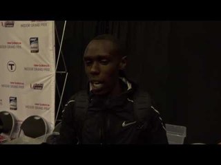Paul Chelimo after kicking to a 3K win in Boston at NBIGP