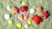 polymer clay Kawaii Seashore Charms TUTORIAL (crab, starfish, seashell, flip flops, sponge)