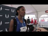 Ajee Wilson after winning the 800m U.S. title in a blazing 1:57