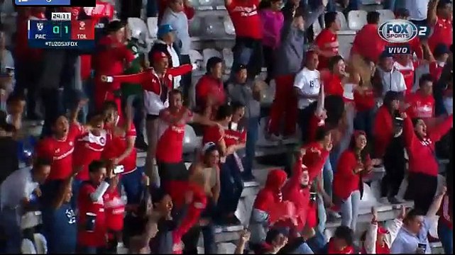Gol Fernando Uribe Pachuca vs Toluca 0-1
