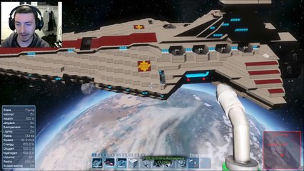 Venator Class Star Destroyer Review and Crash! Space Engineers!