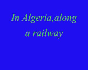In Algeria, along a railway..في الجزائر على جانب سكة حديدية