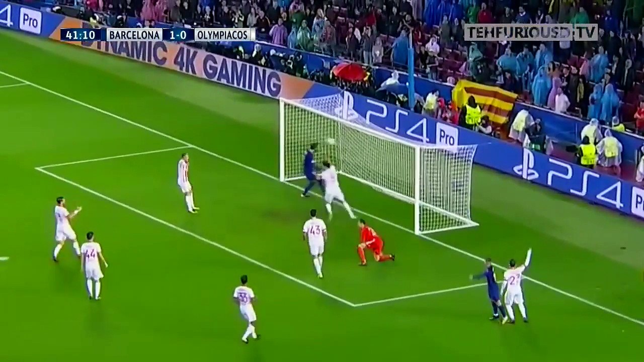 FC Barcelona vs Olympiacos 3-1 All Goals and Highlights with English Commentary (UCL) 2017-18 HD