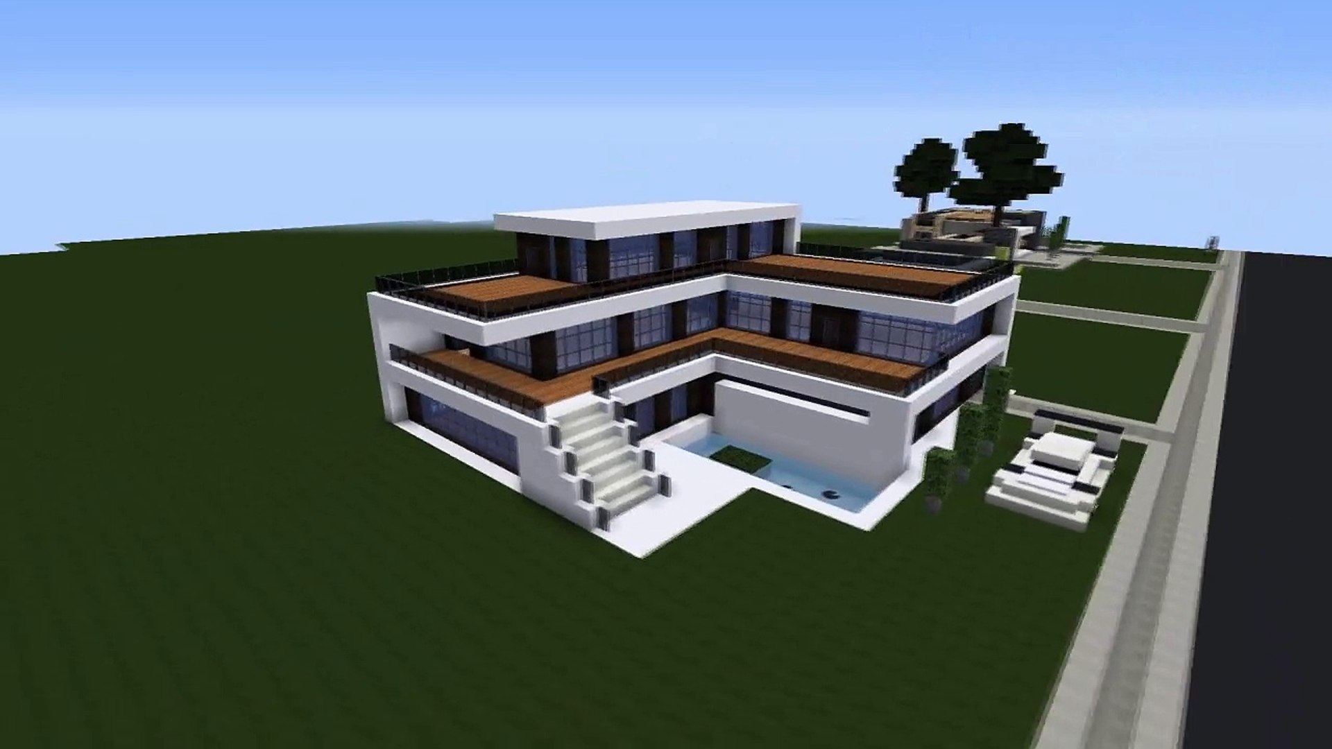 Minecraft: Easy Modern House / Mansion Tutorial + DOWNLOAD - 26.26