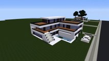 Minecraft: Easy Modern House / Mansion Tutorial   DOWNLOAD - 1.8 [ How to make ]