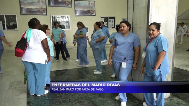 Enfermeras del Mario Rivas realizan paro por falta de pago