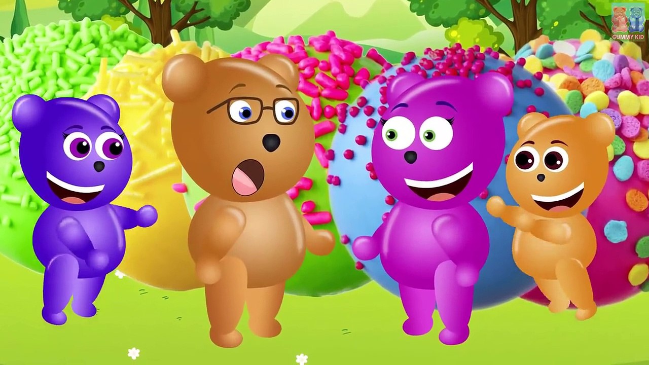Mega Gummy Bear Kid Giant Magic Cakepop Finger Family Nursery Funny Rhyme Cartoon for kids