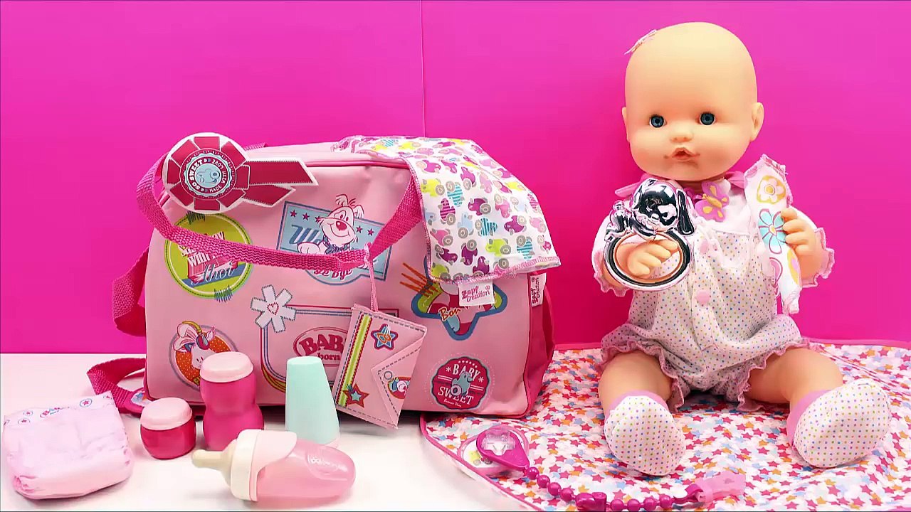 Bolso Cambiador y Accesorios para la muñeca Bebé Baby Born | La Bebé Nenuco hace popó