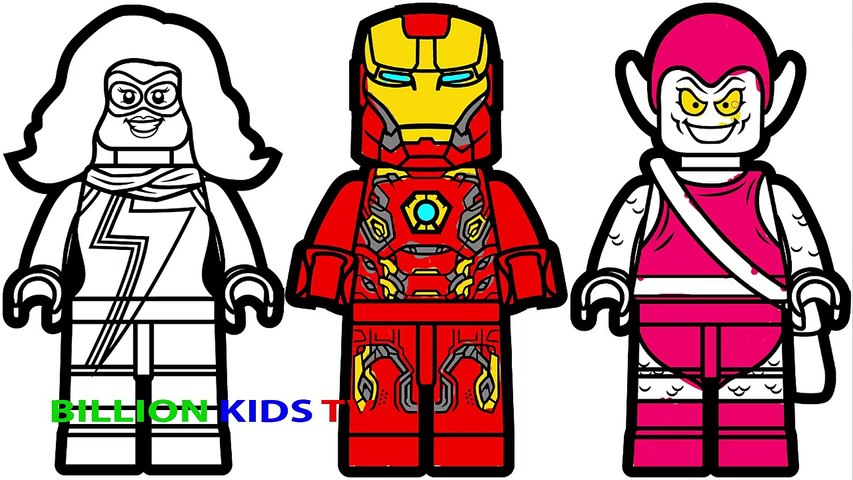 lego iron man vs lego ms marvel vs lego green goblin coloring book coloring  pages kids fun art