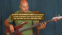 beginner bass guitar lesson minor pentatonic scale connecting the forms extended scale
