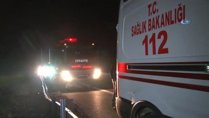 Tem Otoyolunda Kaza... Odun Yüklü Kamyon Şarampole Yuvarlandı: 1 Ölü 1 Yaralı
