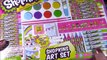 SHOPKINS Giant Art SET! Markers Crayons! Paint Cheezey B Cheeky Chocolate! Gummy Candy FUN!