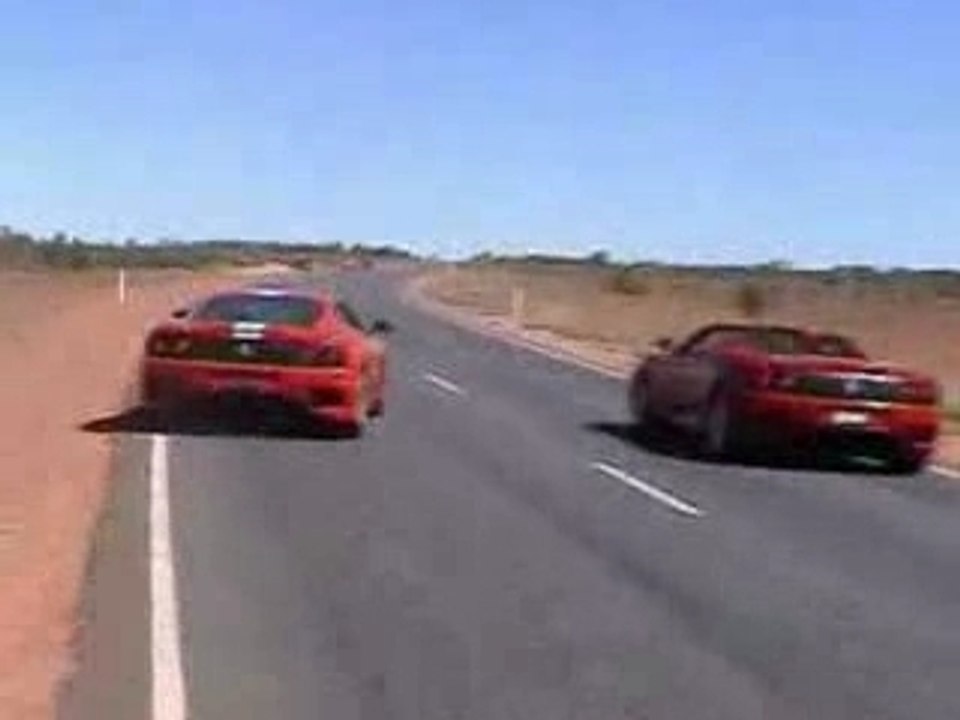 Ferrari drag race -Challenge Stradale vs 360 Spider