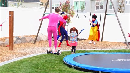 Superhero Compilation! Bad Baby Joker girl and Harley quinn police vs Frozen Elsa and Superheroes