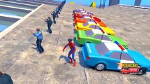 Learn Colors with Police Cars for Children - Colours for Kids to Learn with Spiderman Policeman