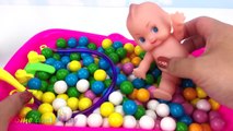 Learn Colors Playing with Baby Doll Bath Time Learn Colors Play Doh Strawberry