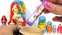 Disney Little Mermaid Ariel Nesting Dolls, Stacking Cups, Toy Surprises, Flounder, Sebastian / TUYC