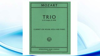 Download PDF Mozart, W.A. - Trio in E-flat Major, K. 498 (Kegelstatt) - Clarinet (or Violin), Viola, and Piano FREE