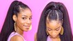 Easy Cornrows Ponytail► Natural Hair Protective Styles