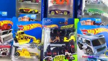 HOT WHEELS COLLECTION VEHICLES SNAP RIDES CITY WORKS 5 PACKS MIGHTY MACHINES RACE ACES - UNBOXING