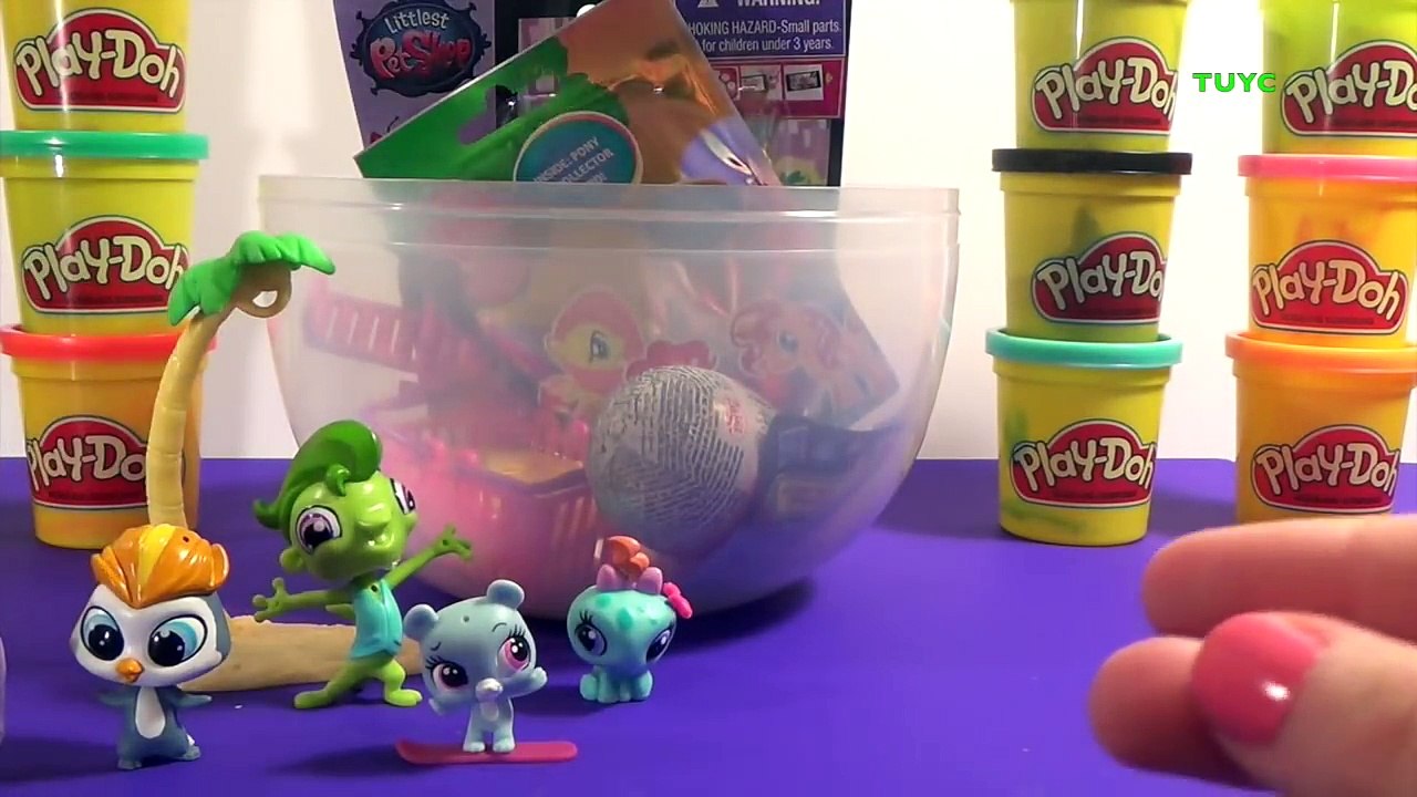 LIttlest Pet Shop SURPRISE EGG Play Doh LPS with Vinnie, Shopkins, Pixar, Home // TUYC