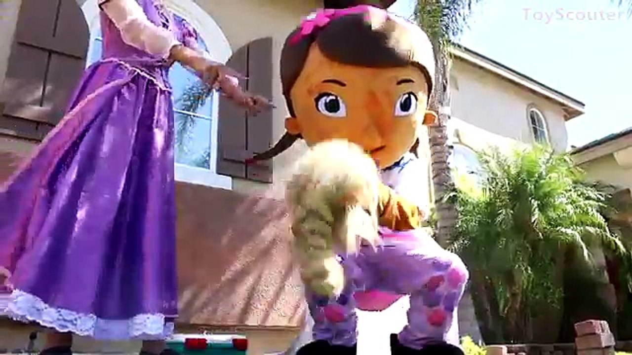 Where is Princess Rapunzel HEAD? w/ Peppa Pig, Spiderman, SpongeBob & Evil Witch in Real Life