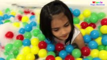 GIANT BALL PITS Surprise Toys Challenge in Bathtub Disney Cars Toys Peppa Pig Minnie Mouse