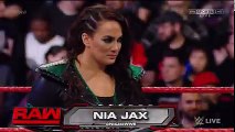 WWE RAW  Nia Jax vs Ray Lyn (Sasha Banks attacks)
