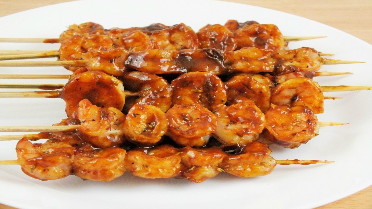 Shrimp Kabobs Caribbean Sauce