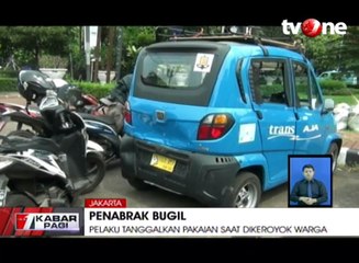 Tabrak 3 Kendaraan, Pelaku Buka Pakaian Saat Akan Dikeroyok