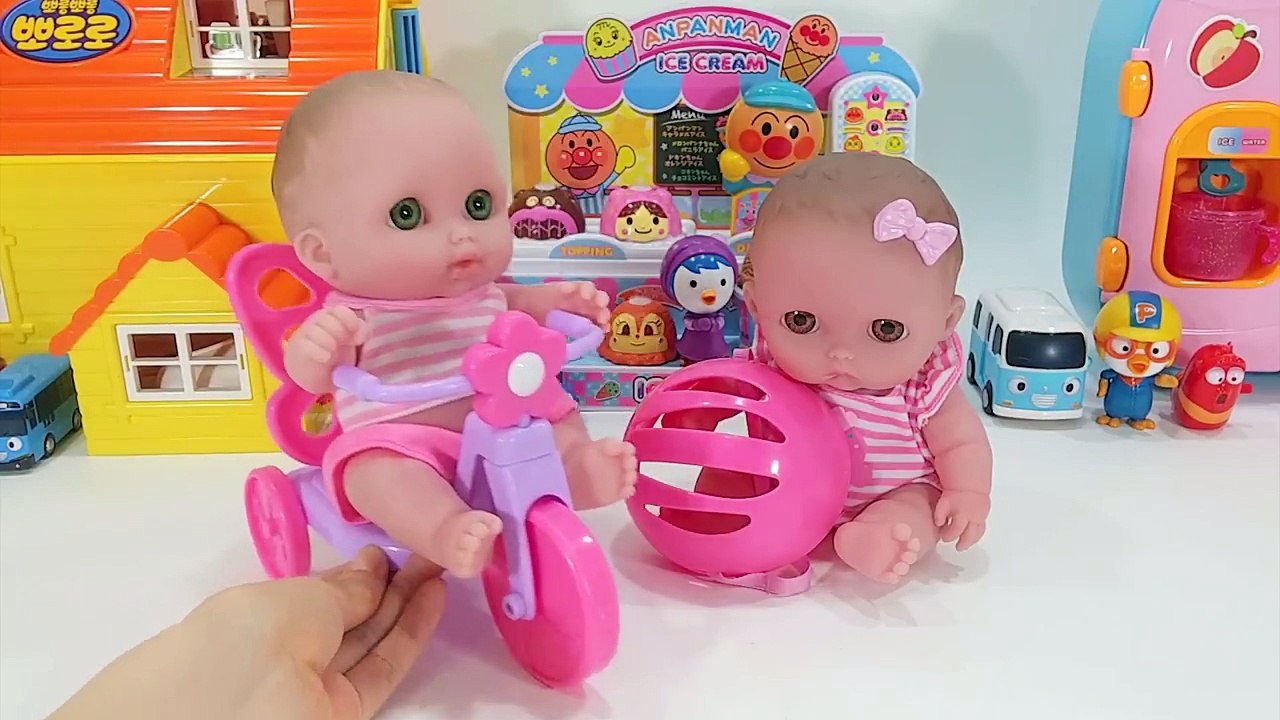 baby doll & Kongsunyi doctor Slime Syringe hospital play toys 아기인형 콩순이 의사놀이 액체괴물 주사기 병원놀이 뽀로로 장난감