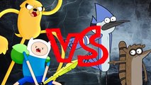 MORDECAI and RIGBY vs FINN and JAKE! Cartoon Fight Club Episode 2
