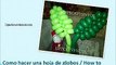 Como hacer una hoja de globos - How to make balloons leaf - tutorial