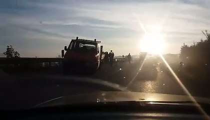 Aksident ne magjistralen Peje-Prishtine