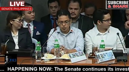 Sen. POE : HALATANG may TINAGO,  Ralph Trangia Parents invoke right against self-incrimination!
