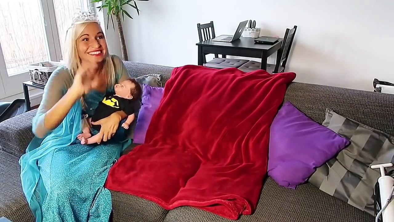 Bad Silicone Baby vs DOCTOR! Baby Sick Avatar! w/ Frozen Elsa Spiderman Joker Hulk Superhero Fun IRL